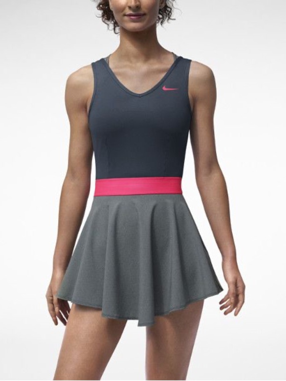 Nike Women’s Gray and Pink Skater Tennis Dress